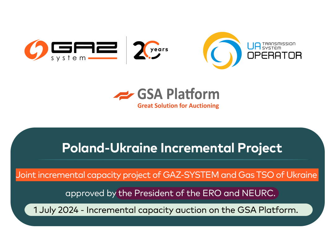 Decision of the President of the Energy Regulatory Office (ERO) approving the incremental capacity project proposal for the border between Poland’s and Ukraine’s bidding zones
