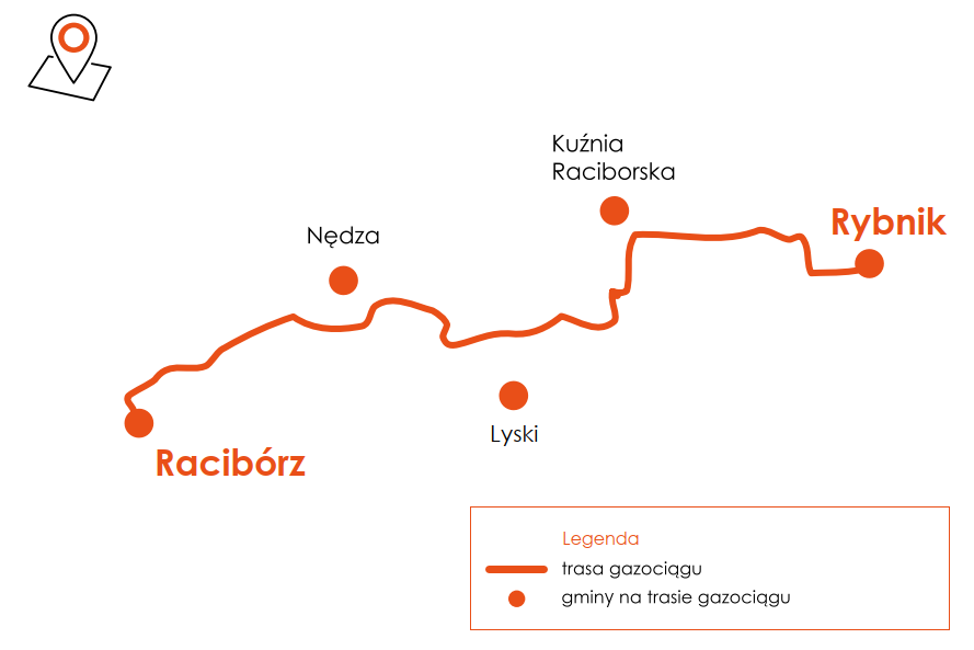 Mapka Racibórz-Rybnik