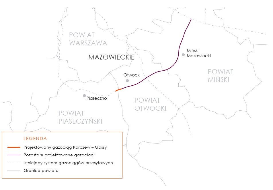 Mapa Karczew - Gassy